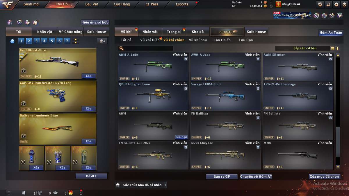shop acc cf uy tin gia re